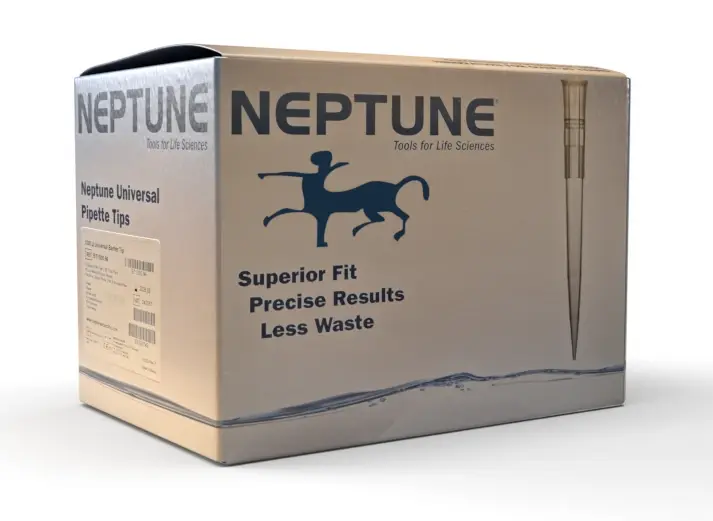 [43-BT200] Neptune Filter Tips 20-200 µL Universal Fit Racked, Low Retention, Pre-Sterilized